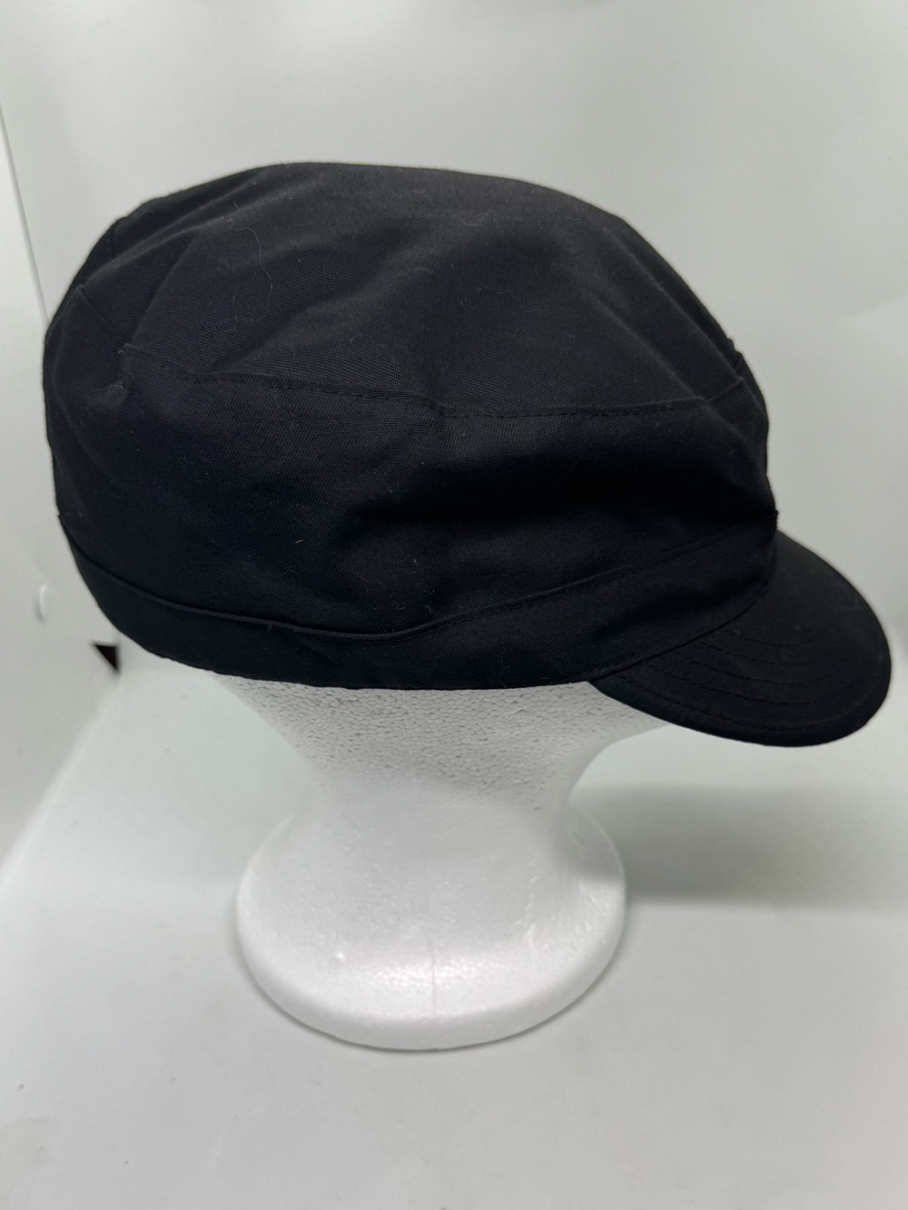 Vintage Black Convertible BDU Combat Patrol Cap Ear Flap Military Hat Size 7 1/2